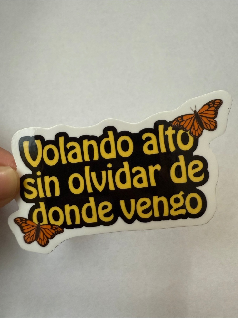 Volando alto sin olvidar de donde vengo sticker
SKU2248